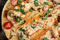 Creamy Tuscan Salmon Recipe with Garlic, Spinach & Sun-Dried Tomatoes