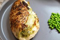 Pesto-Stuffed Chicken Breast with Melted Mozzarella