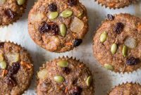 Glazed Morning Glory Muffins Recipe with Carrot, Apple & Raisins