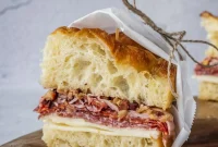 Muffuletta Sandwich with Homemade Focaccia — New Orleans Classic