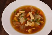 Asian Chicken and Cabbage Soup with Ginger and Soy