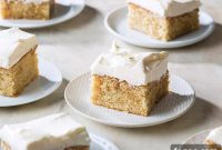 Browned Butter Apple Poke Cake with Cream Cheese Frosting