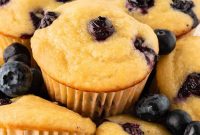 Moist Greek Yogurt Blueberry Muffins Recipe
