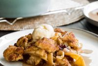 Apple Cranberry Crisp with Snickerdoodle Crumble Topping