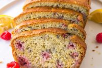 Raspberry Lemon Loaf Recipe with Glaze — Moist Citrus Cake