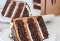 Decadent Tuxedo Layer Cake Recipe: Chocolate and Vanilla Swirls