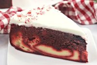Candy Cane Cheesecake Layer Cake for the Holidays