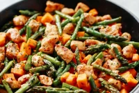 Roasted Chicken and Sweet Potato Sheet Pan Dinner
