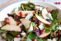 Crisp Apple, Blue Cheese & Pomegranate Salad with Honey Vinaigrette