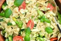 Broccoli & Veggie Bow Tie Pasta Salad with Italian Dressing