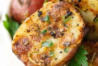 Crisp Lemon Parmesan Garlic Roasted Potatoes Recipe