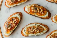 Fig & Goat Cheese Crostini with Honey Drizzle