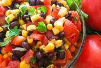 Zesty Black Bean and Corn Salad with Cilantro Lime Dressing