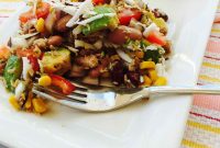 Avocado, Kidney Bean & Coconut Salad with Lime Dressing