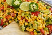 Zesty Spicy Corn Salad with Lime and Cilies