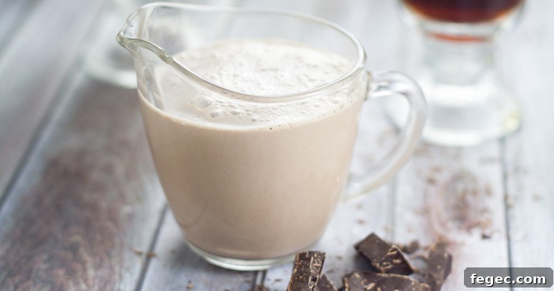 Homemade Chocolate Coffee Creamer