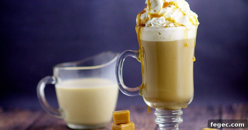 Homemade Caramel Coffee Creamer