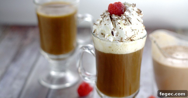 Homemade Chocolate Raspberry Coffee Creamer