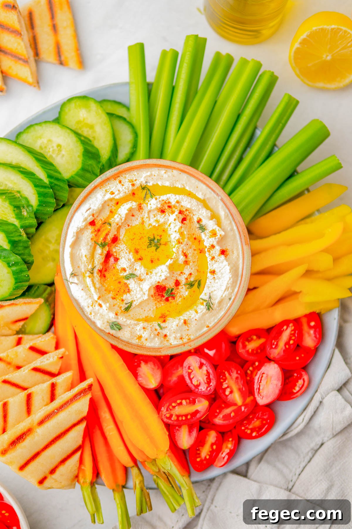 Variations of whipped feta dip