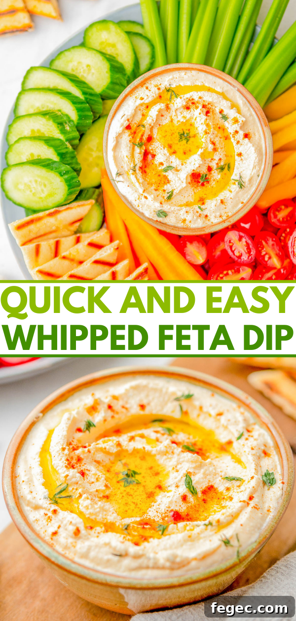 Whipped feta serving suggestion