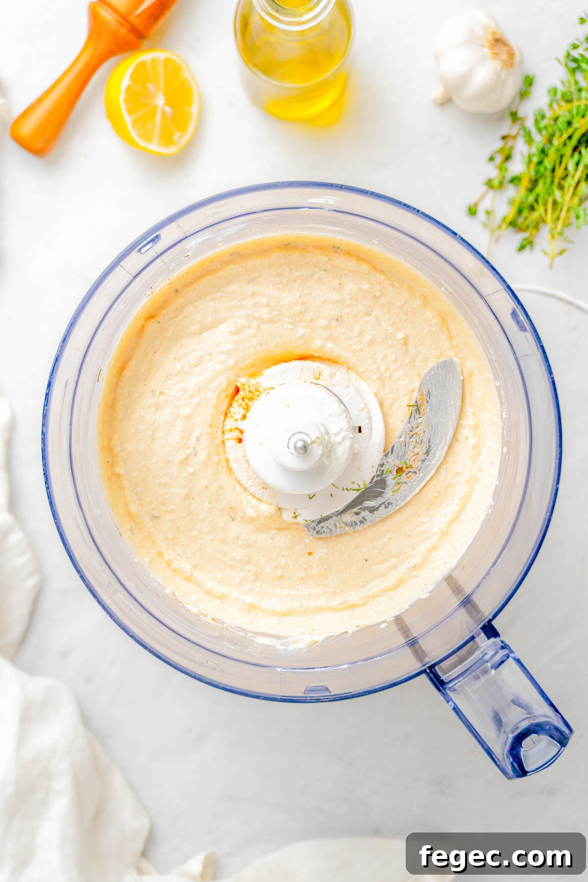 Serving whipped feta dip