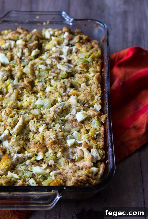 Southern Chicken Cornbread Dressing Recipe for Holiday Meals 2 Thanksgiving Chicken cornbread dressing