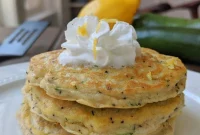 Lemon Poppy Seed Zucchini Protein Pancakes for Breakfast
