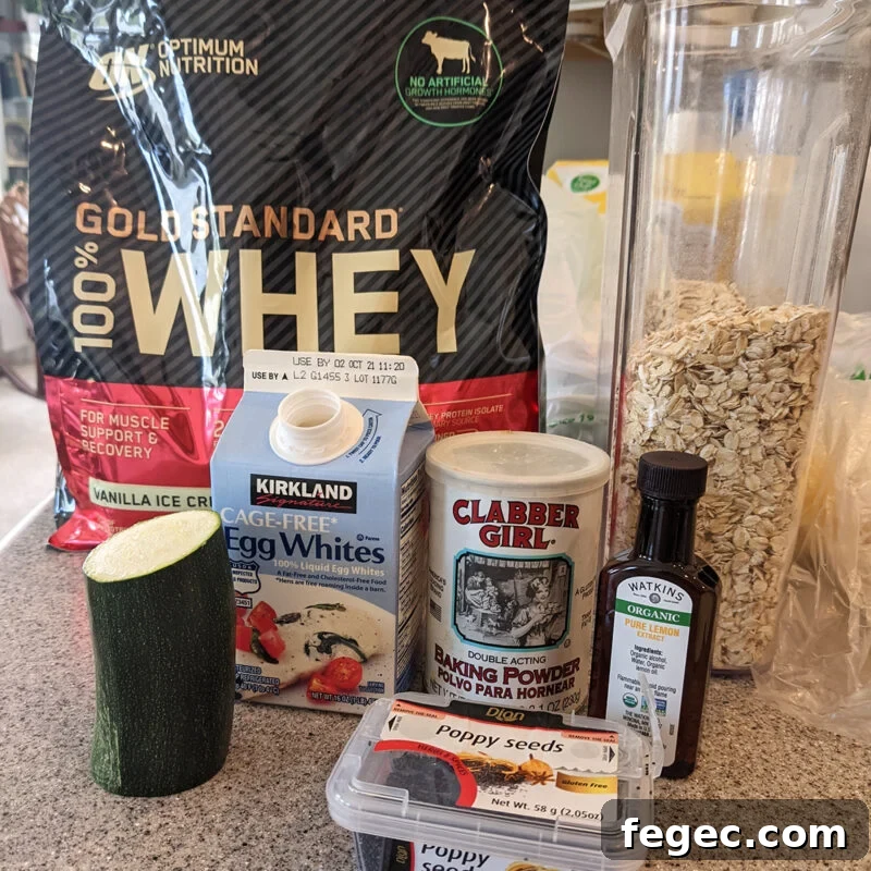 Lemon Poppyseed Zucchini Pancakes Ingredients 1200x1200