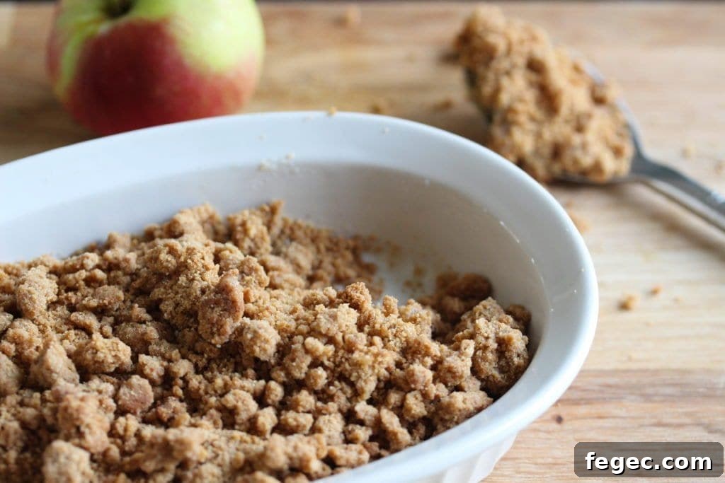 Make this incredible gluten-free, dairy-free and egg-free Christmas crumble. A great way to use up leftover mincemeat.