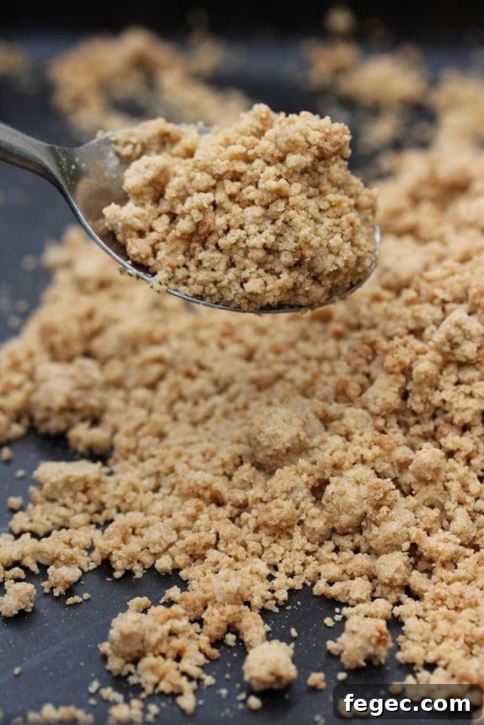 Gluten free dairy free crumble grilled for a quick pudding