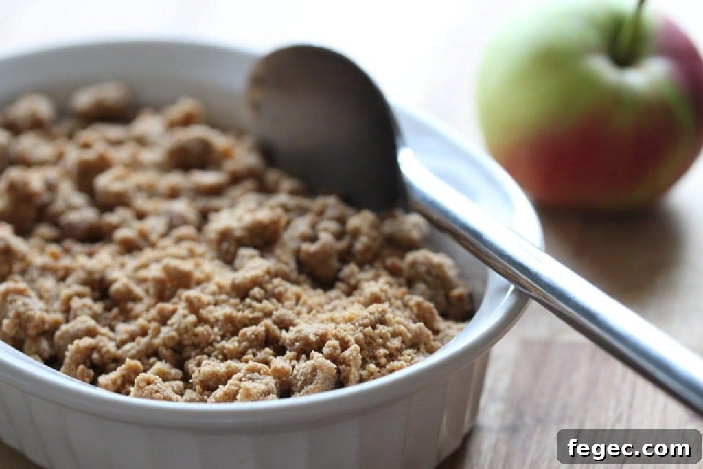 Delicious apple and mincemeat crumble. Perfect for the glutenfree and dairyfree guest and so easy to make.