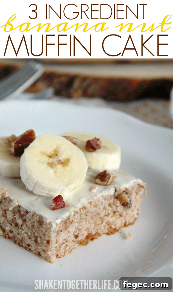 3 Ingredient Banana Nut Muffin Cake - this is so delicious, no one will believe how easy this breakfast dish is!