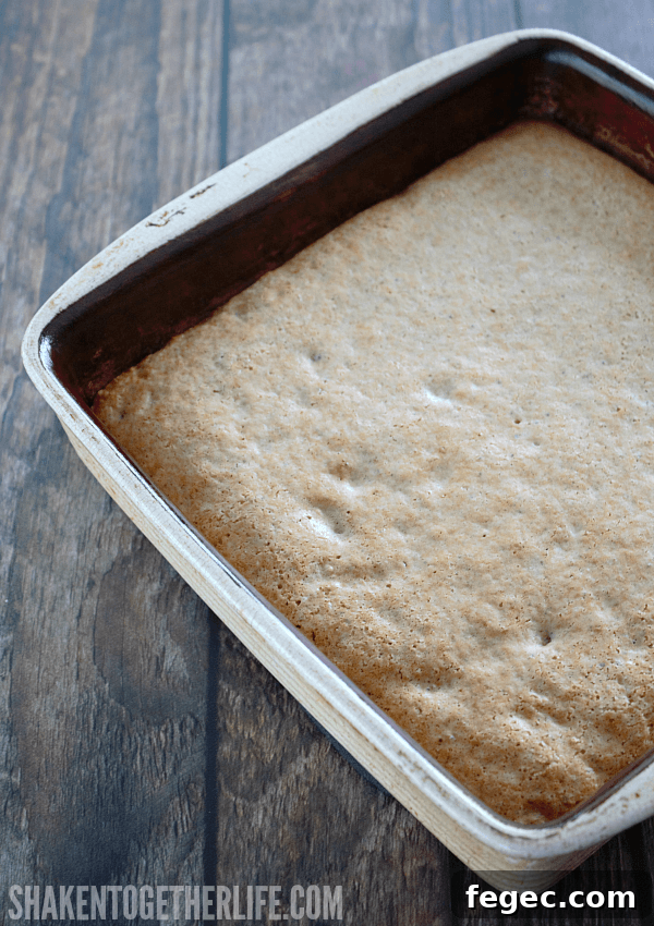 Our 3 Ingredient Banana Nut Muffin Cake bakes up light and fluffy!