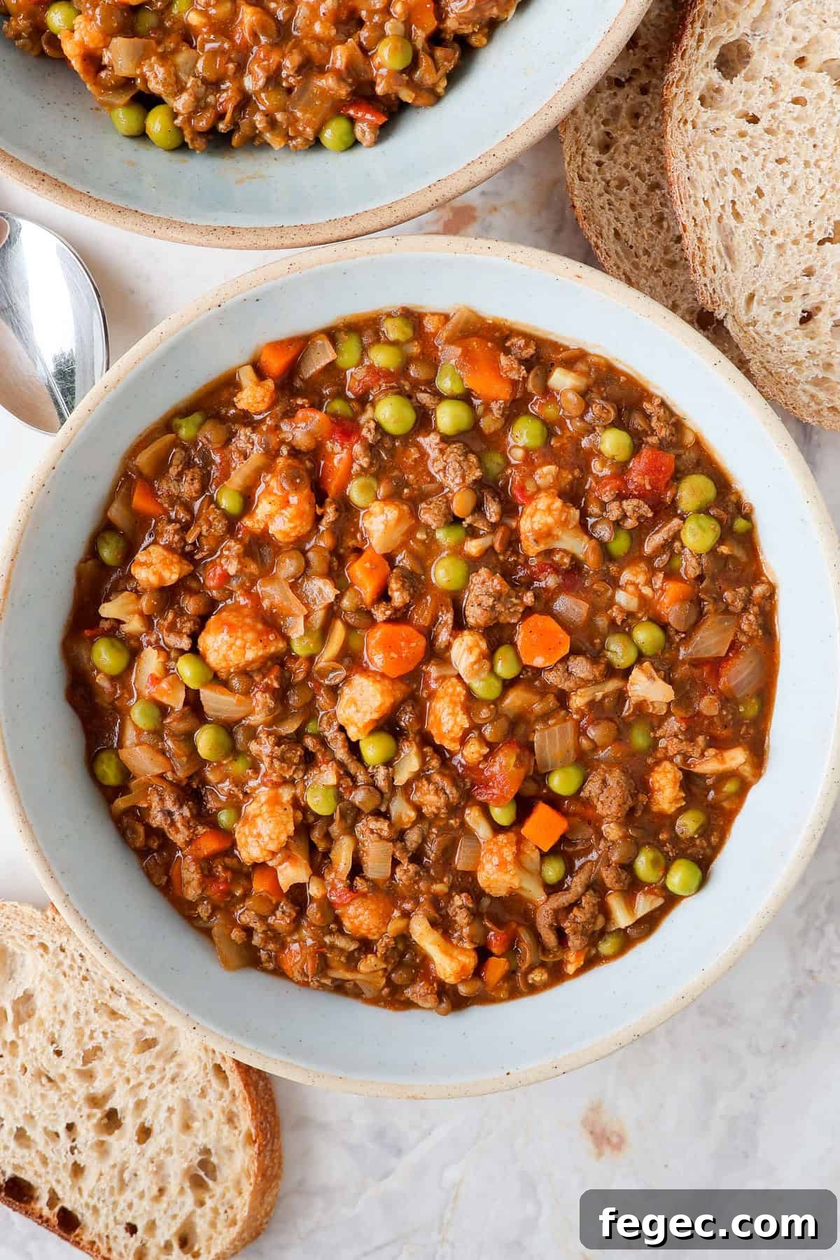 Savoury mince served in a bowl.