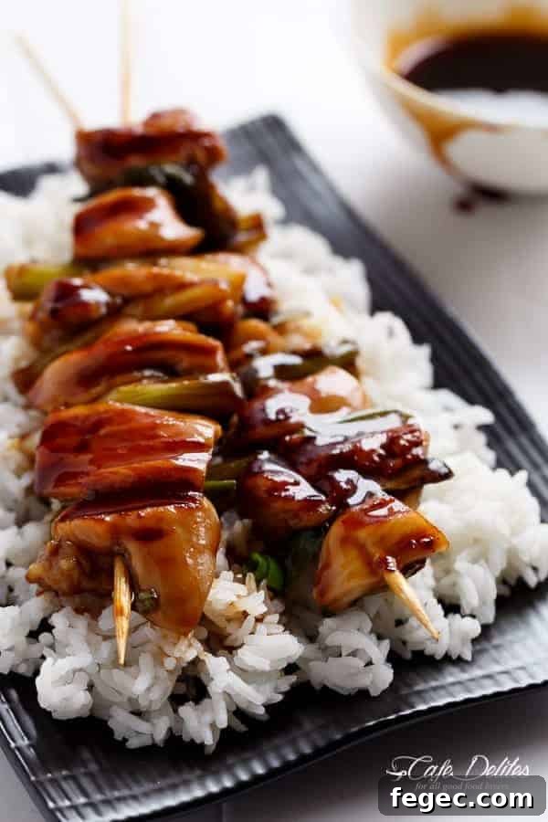 Easy Chicken Yakitori with rice
