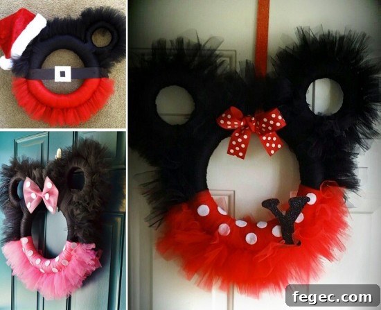 DISNEY CHRISTMAS WREATHS - these are precious! See how to make them: