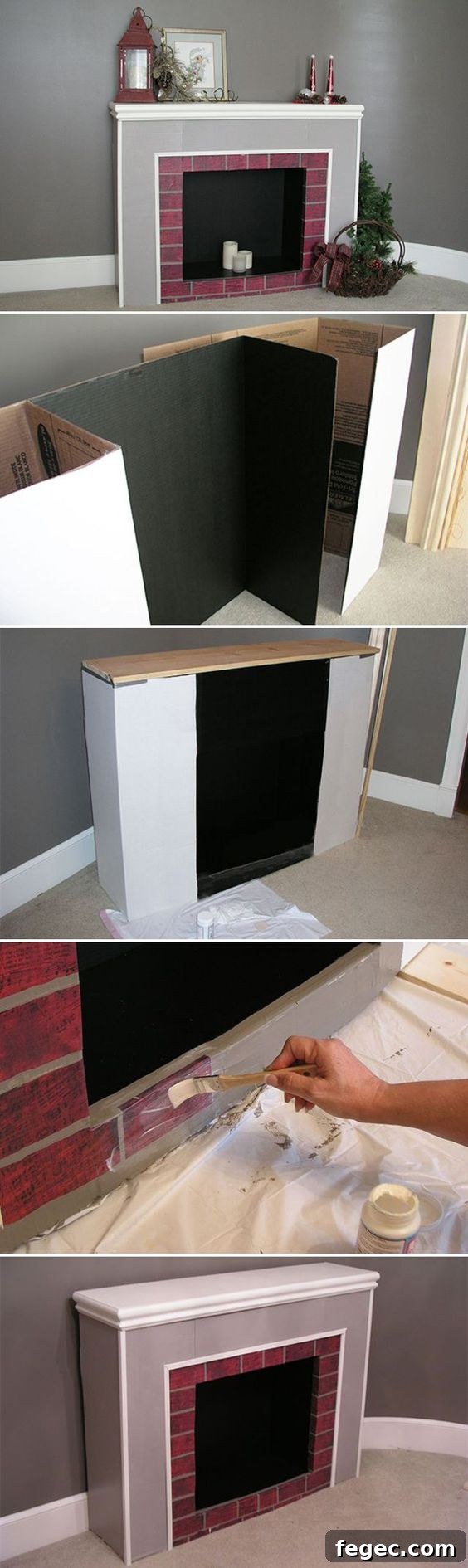 How to Make a Cardboard Christmas Fireplace - If your image of Christmas includes stockings hanging on a fireplace but your home doesn't have one, you can make a surprisingly realistic version from cardboard. Start with four cardboard display boards -- the kind students use for science projects. You can find them at hobby or office supply stores and home centers.