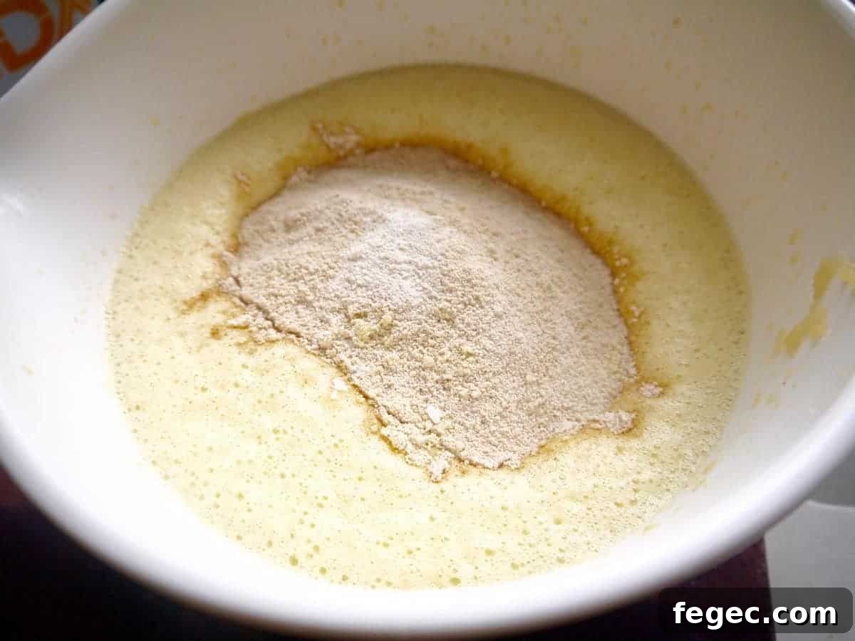 Waffle batter.