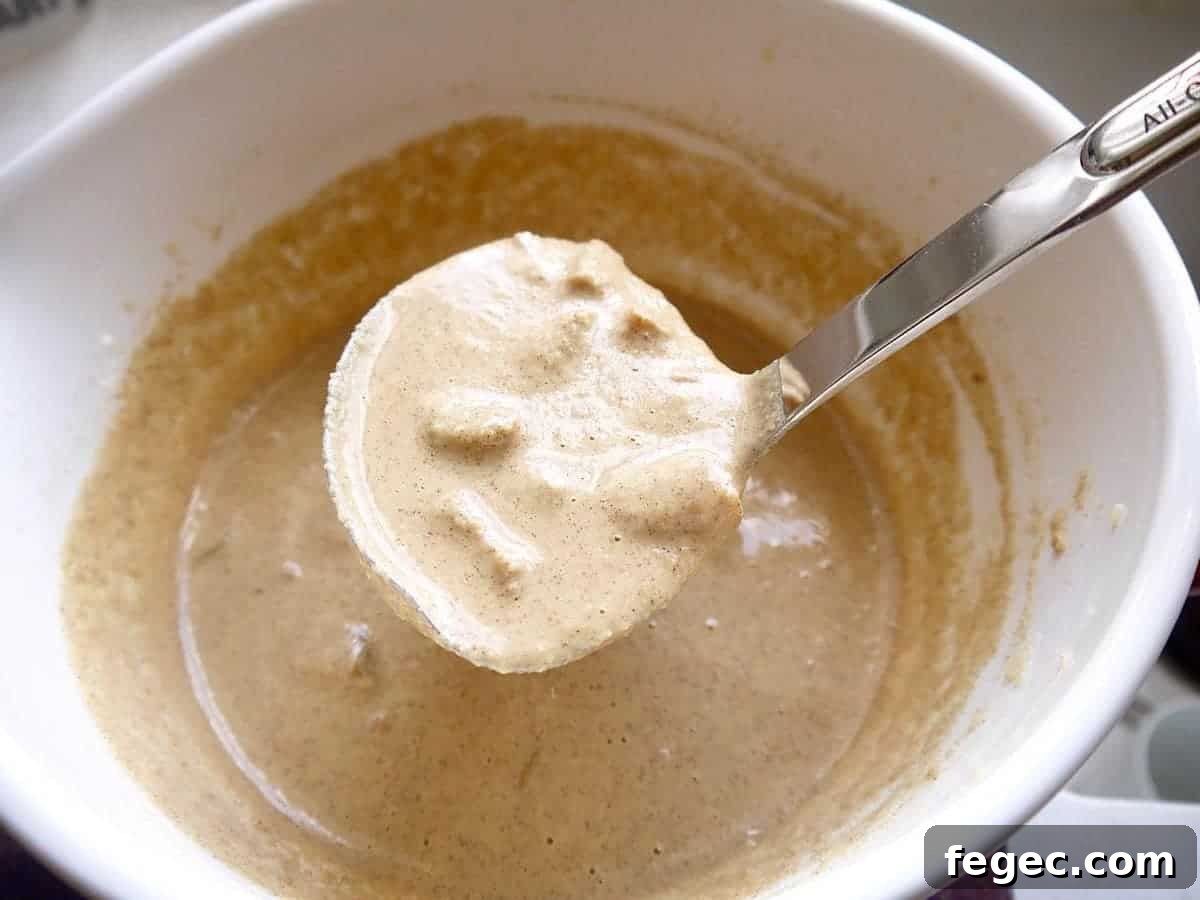 Apple batter for waffles.