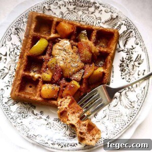 Paleo Apple Cinnamon Waffles (GF) | Perchance to Cook, www.perchancetocook.com