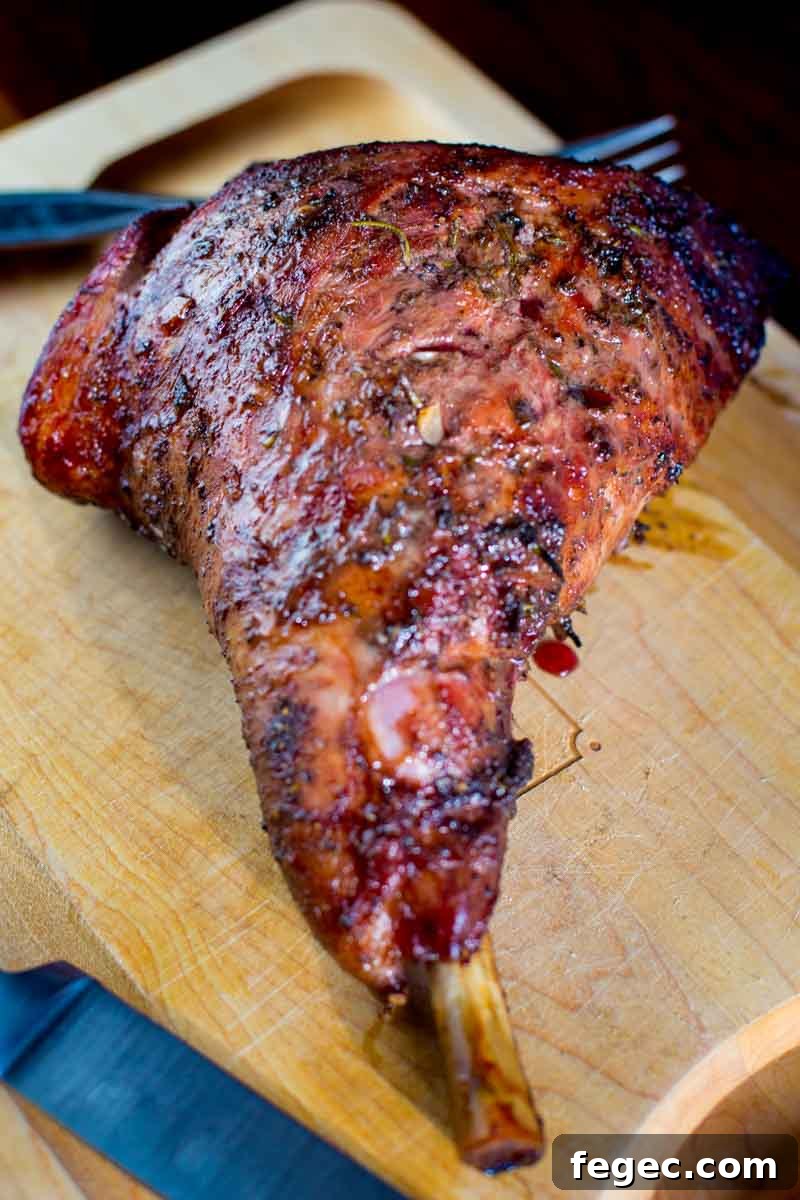 Smoked Leg of Lamb on the Big Green Egg