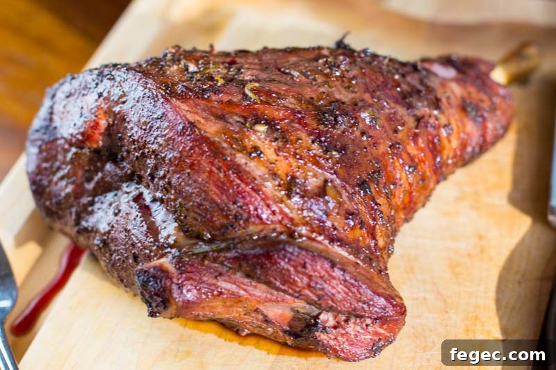 Smoked Leg of Lamb on the Big Green Egg