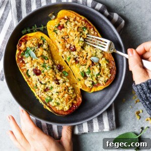 stuffed delicata squash with quinoa