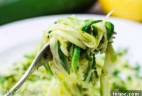 Garlic Lemon Zucchini Noodles Recipe with Parmesan and Herbs
