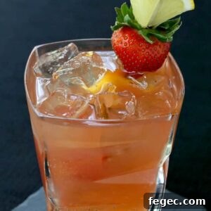 Kentucky Sunset Cocktail with Bulleit Bourbon and garnish