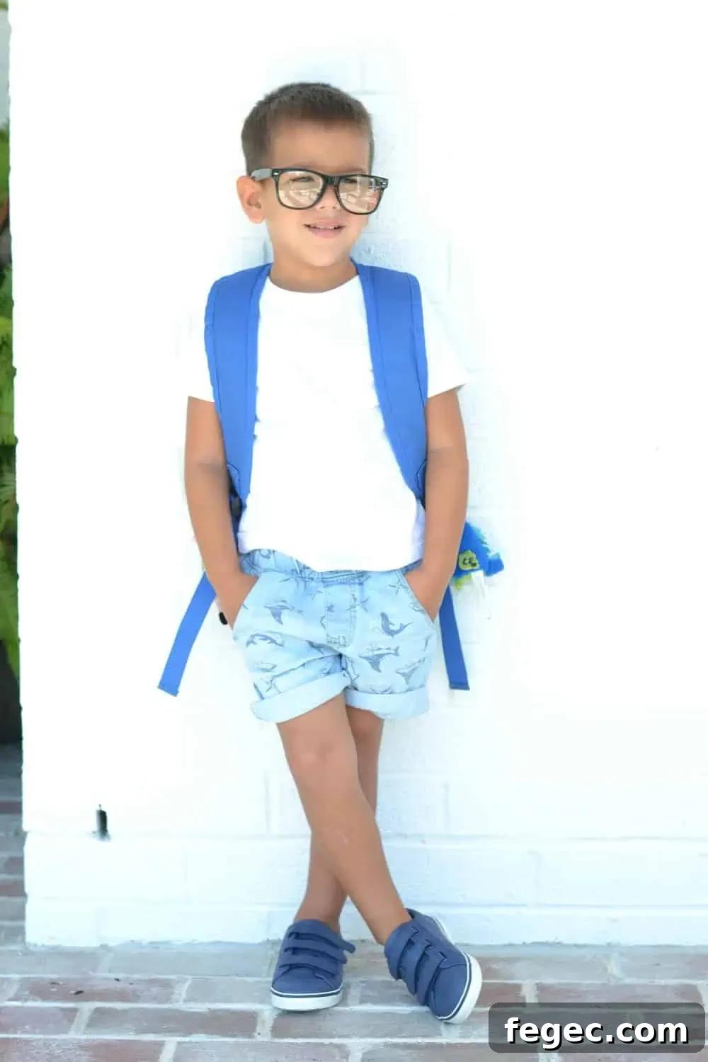 life hack for moms - boy standing with glasses