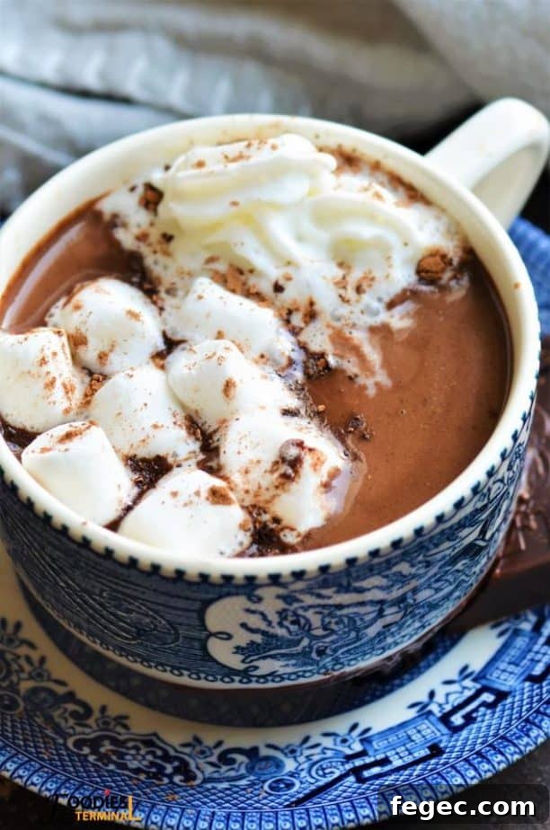 Creamy Instant Pot Hot Chocolate Recipe for Cozy Nights 7 Instant pot hot chocolate recipe served with whipped cream & marshmallows