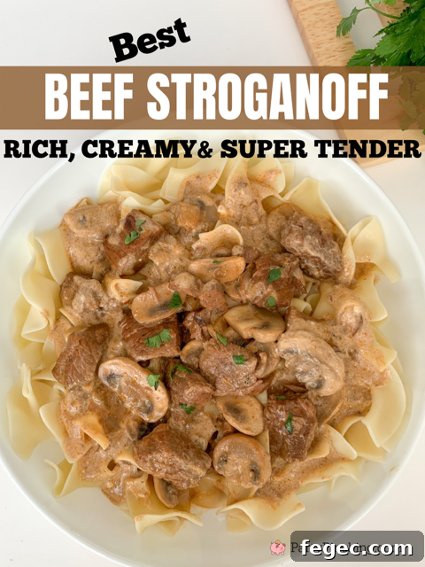 absolute best beef stroganoff, rich creamy tender beef stroganoff recipe, best comfort family dinner meals ideas meals recipes, kid friendly dinner recipes, best easy beef stroganoff