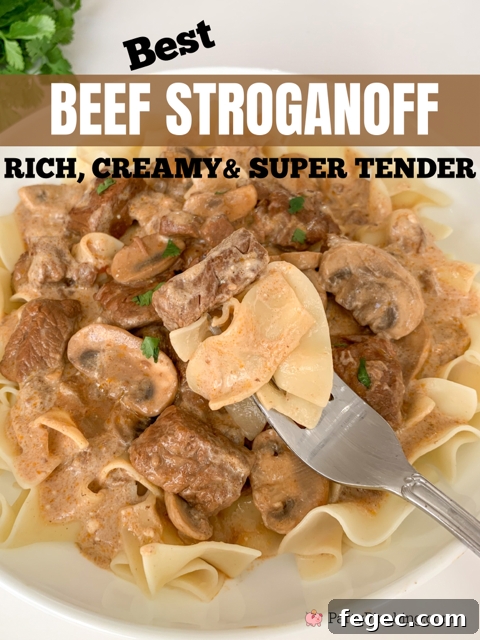 absolute best beef stroganoff, rich creamy tender beef stroganoff recipe, best comfort family dinner meals ideas meals recipes, kid friendly dinner recipes, best easy beef stroganoff