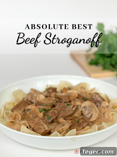 absolute best beef stroganoff, rich creamy tender beef stroganoff recipe, best comfort family dinner meals ideas meals recipes, kid friendly dinner recipes, best easy beef stroganoff